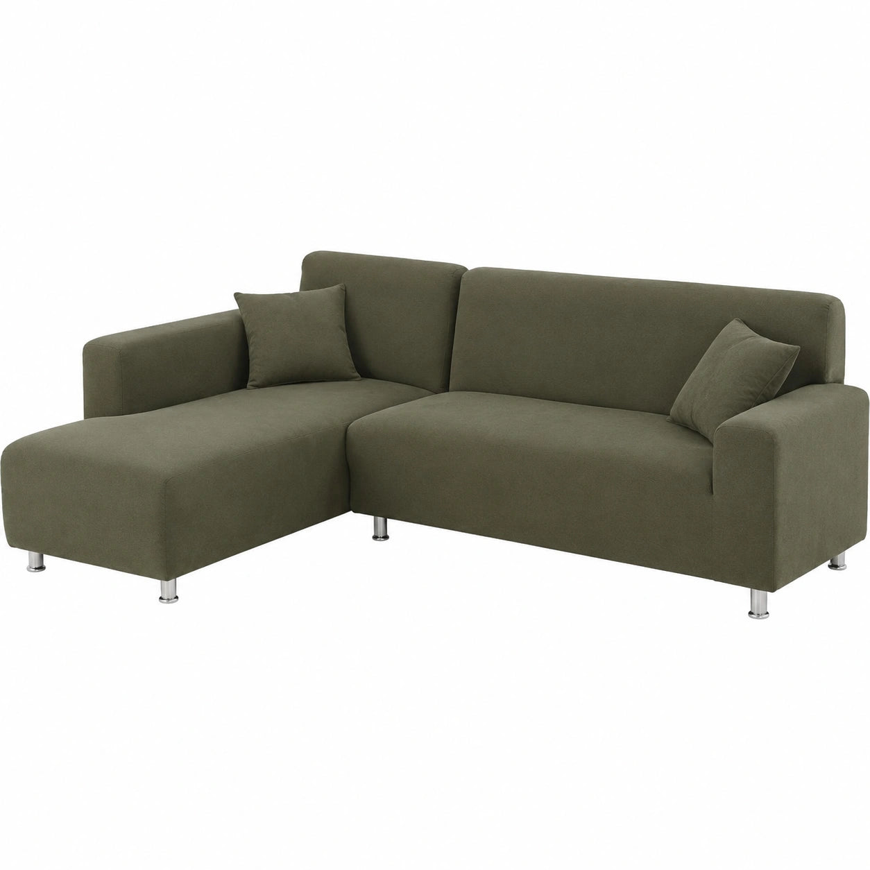Moderner Stretchbezug für Ecksofa, L-Form, in Grau-Grün, Teil A, 145-190 cm