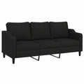 Modernes Dreisitzer-Sofa aus atmungsaktivem Stoff mit robustem Metallrahmen, gepolsterten Sitzen, ideal zum Entspannen im Wohnzimmer