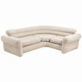 Intex Aufblasbares Ecksofa, Beige, Robustes Vinyl, 257 x 203 x 76 cm