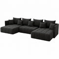 Modulares Ecksofa mit Schlaffunktion, 346 × 188 cm, Bettkasten, T30 Schaumstoff, Graphit
