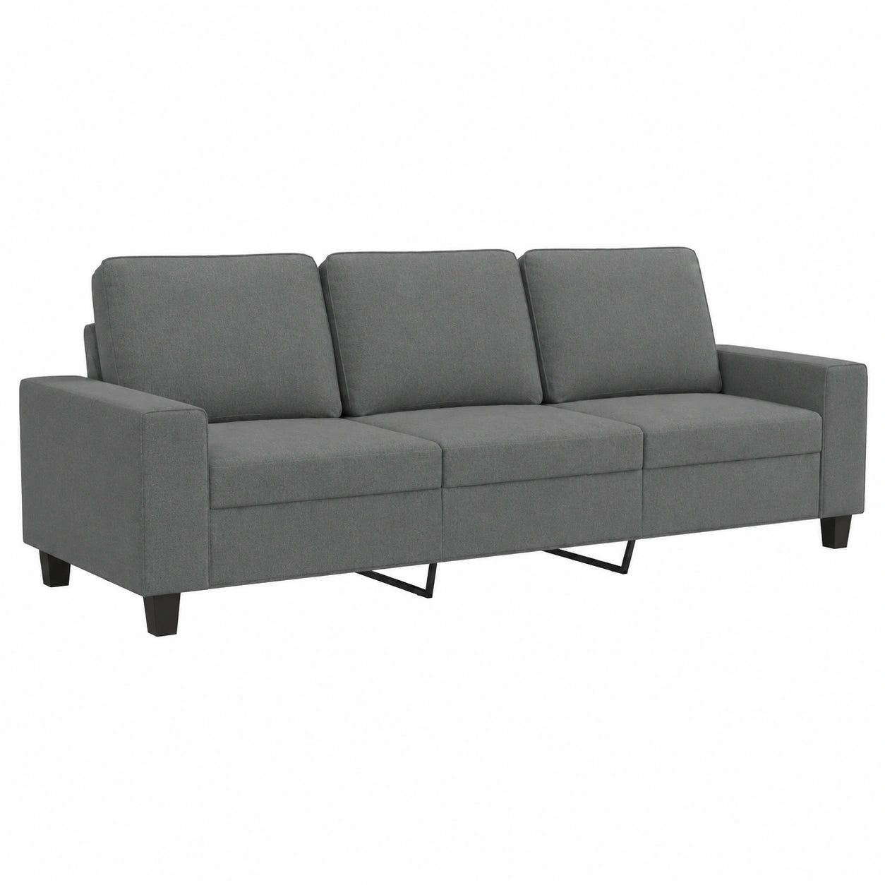 Moderner Dreisitzer Stoffsofa mit Metallrahmen, atmungsaktiv und strapazierfähig, ideal für das Wohnzimmer