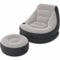 Intex Ergonomischer Aufblasbarer Sessel mit Fußhocker und Getränkehalter, max. Belastung 110 kg