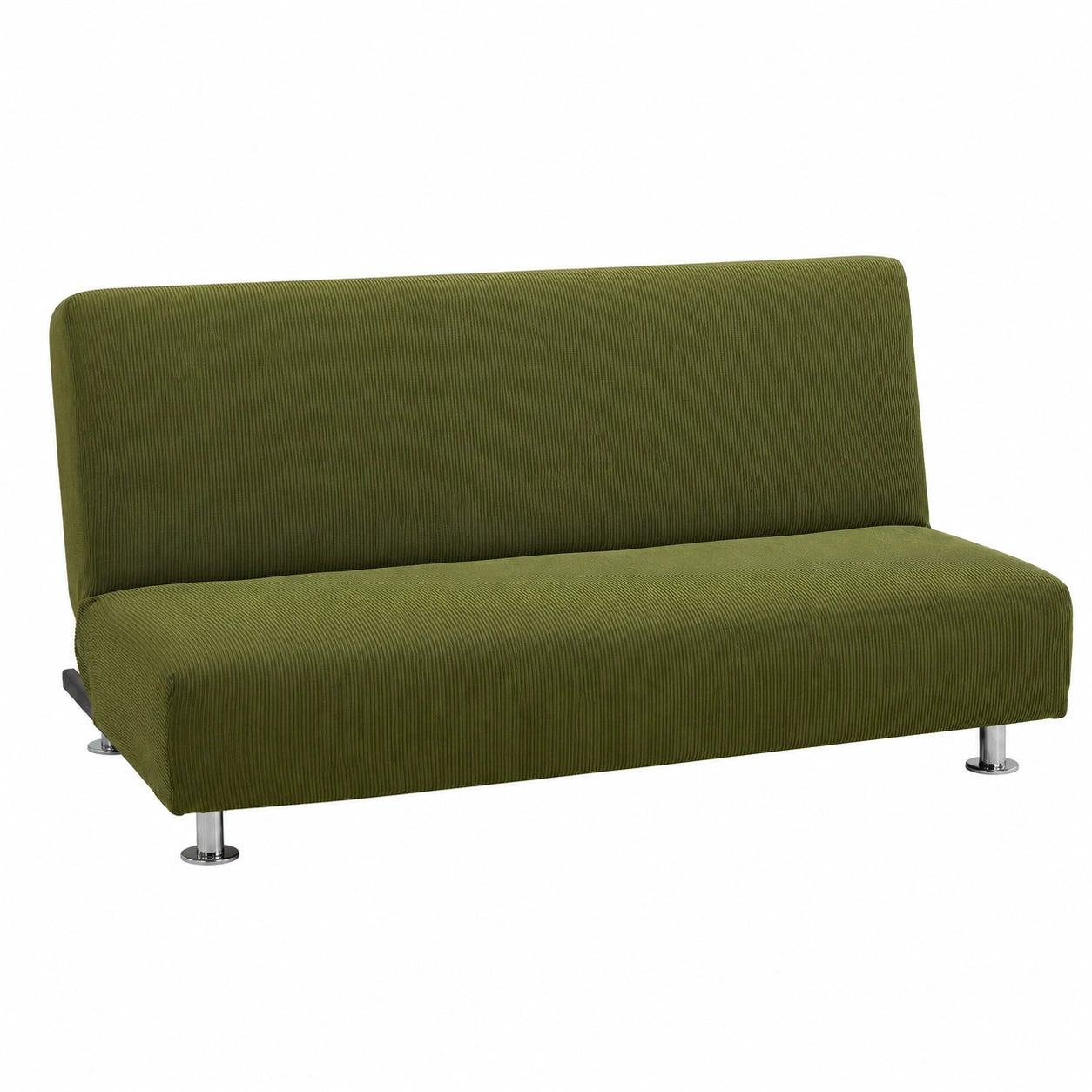 FAVERTI® Stretch-Sofabezug für Schlafsofa, 3-Sitzer, Modell Reale | Grün | Universeller Sofaschutz aus Jacquard