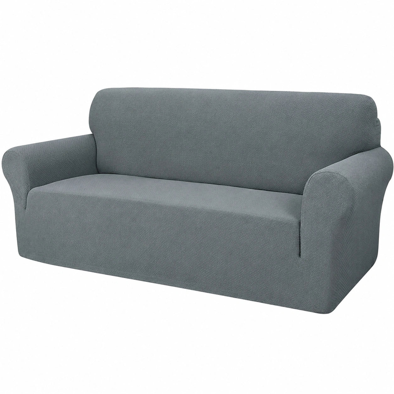 MAXIJIN Super Stretch Sofaüberzug für 3-4 Sitzer, Rutschfester Jacquard-Bezug, Haustierfreundlicher Möbelschutz, Hellgrau