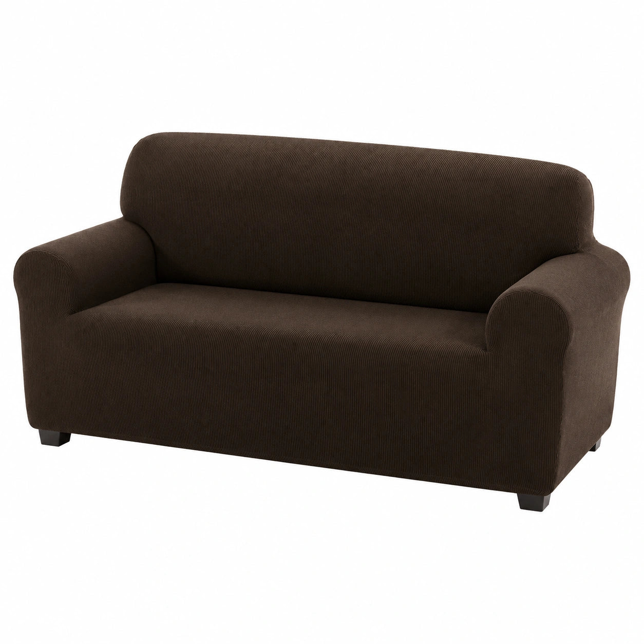 FAVERTI® Stretch-Überzug für Dreisitzer-Sofa 180-220 cm, Modell Reale, Braun, Jacquard-Baumwolloptik