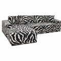 Stretch Sofahusse Schwarz-Weiß Zebra Design, Abnehmbarer Sofabezug, Waschbarer Couchüberzug, Langlebig und Universal für 4-Sitzer