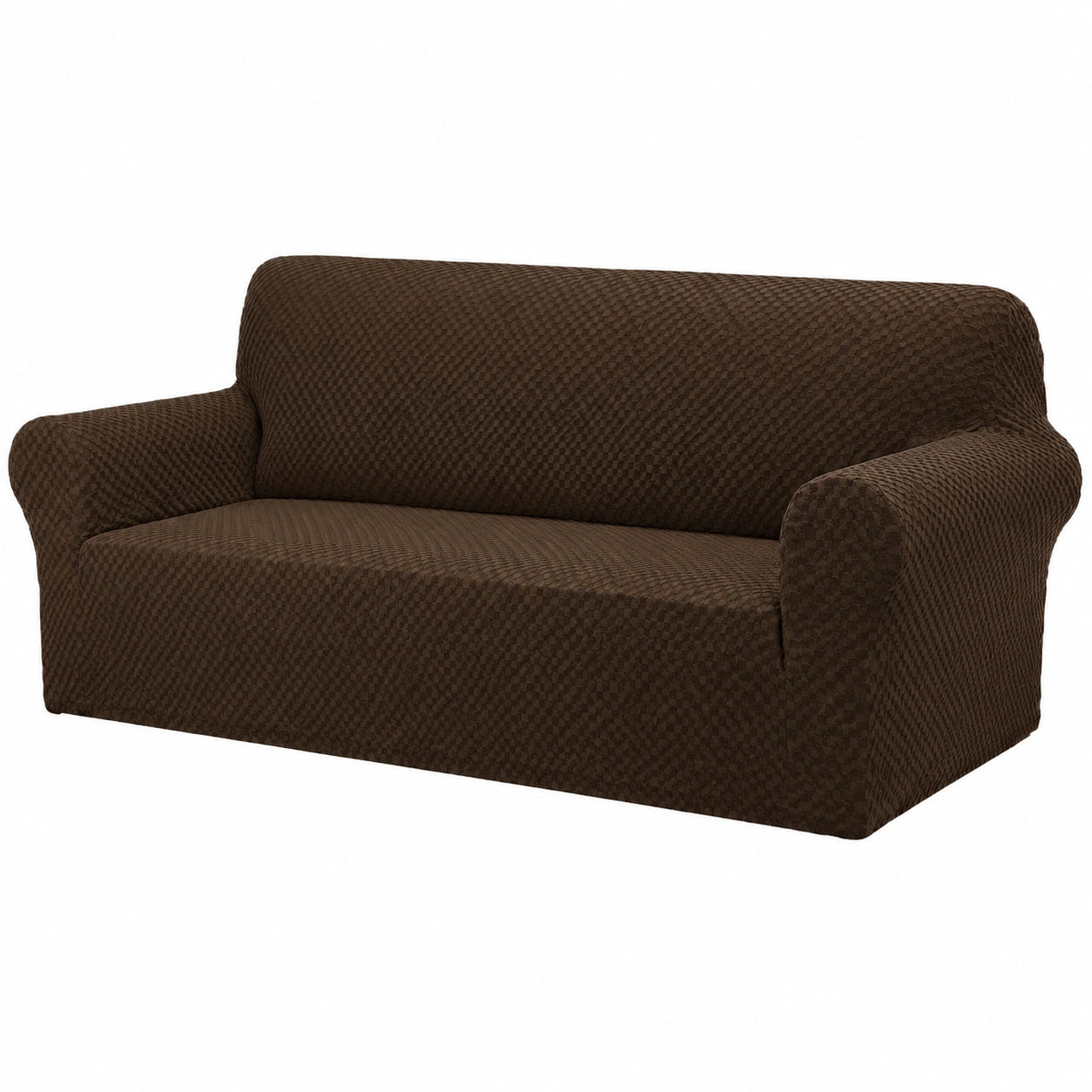 MAXIJIN Elastischer Sofabezug 3-Sitzer, Anti-Rutsch, Haustierfreundlich, Dunkelbraun