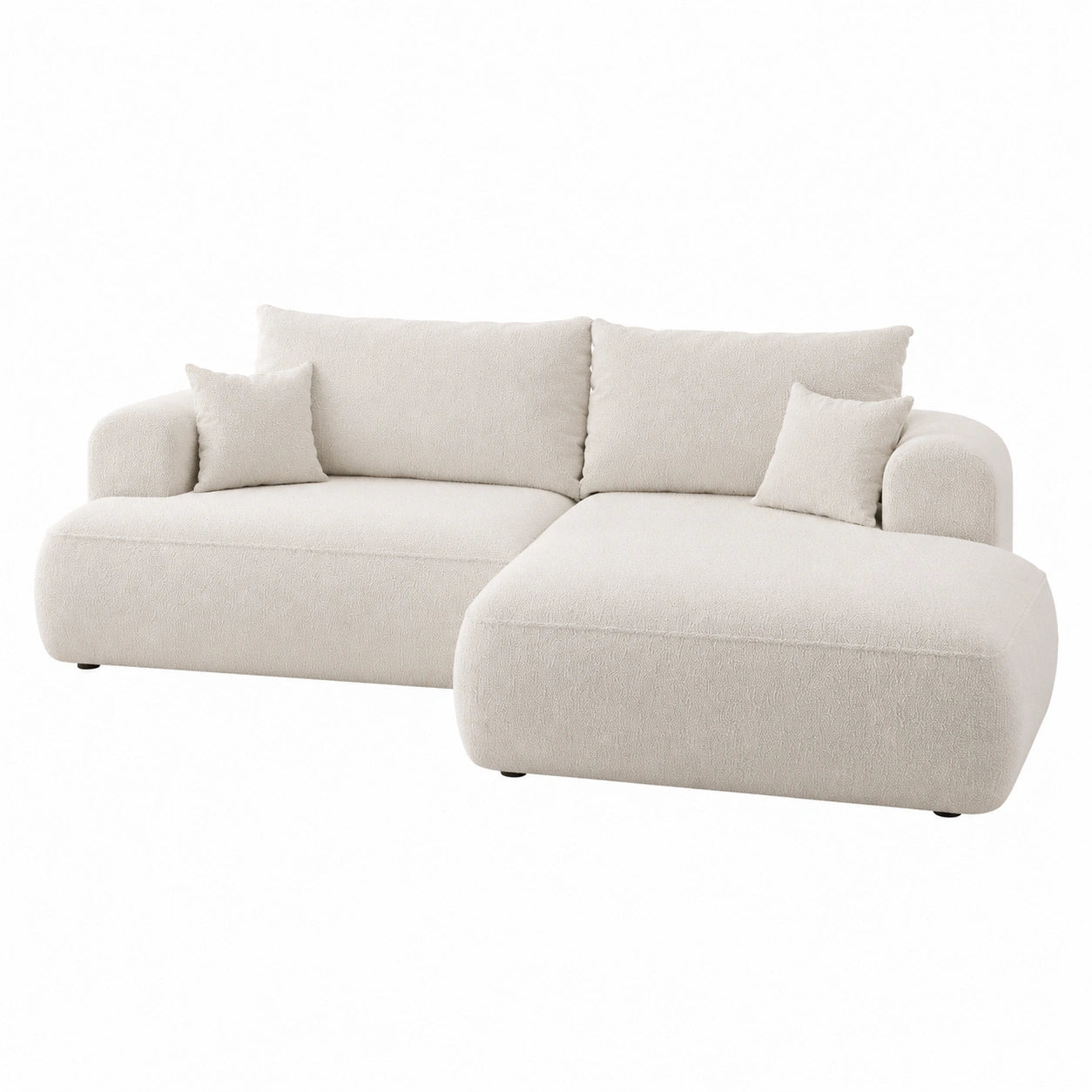 Modulares Ecksofa mit Schlaffunktion und Stauraum in Grauer Veloursoptik