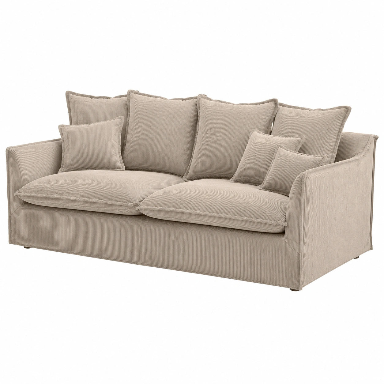 Riess Ambiente 3-Sitzer Sofa Heaven - 200 cm - Greige Cord mit Federkern