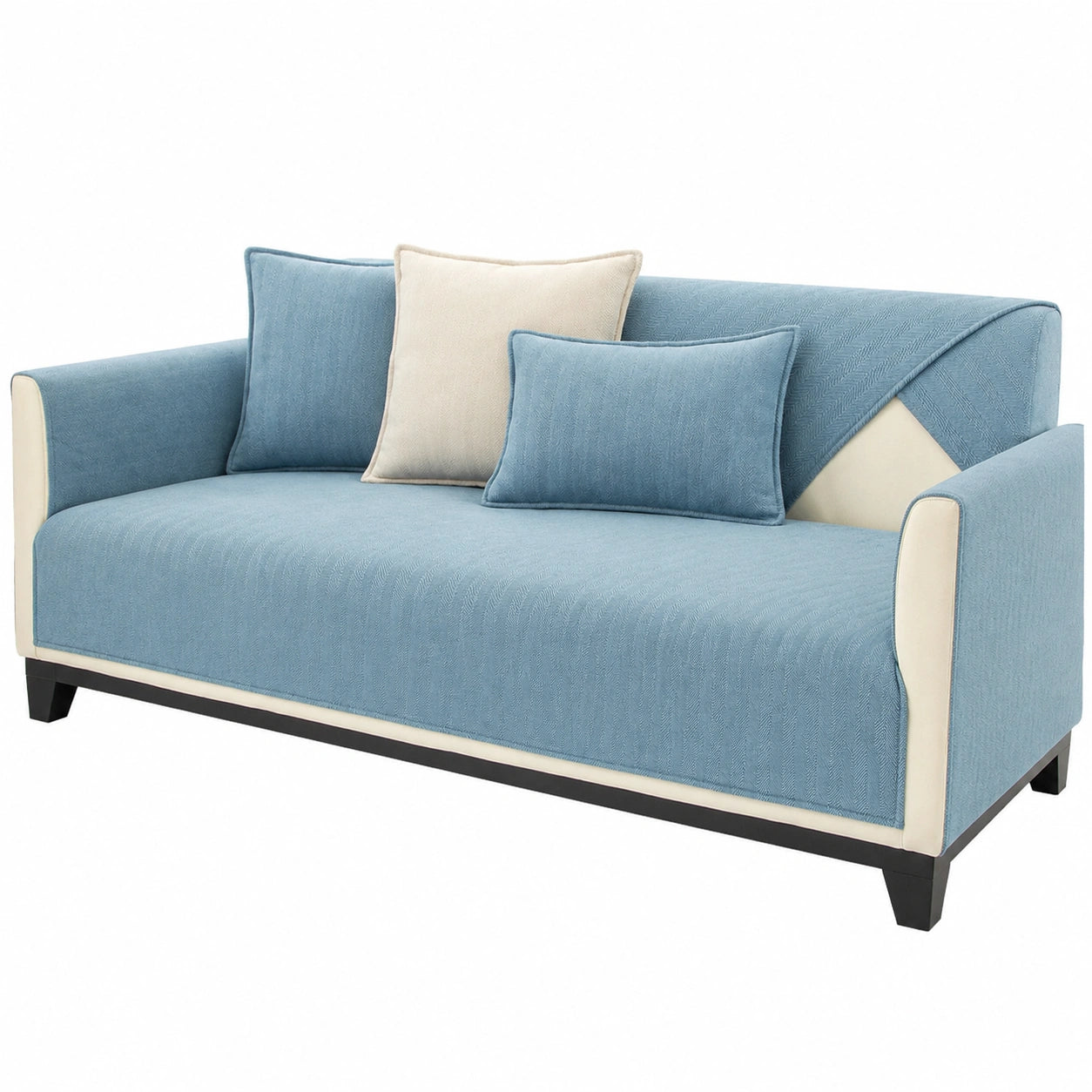 Rutschfester Sofabezug für L-Sofa, 110x180 cm, waschbar und weich, Möbelschutz für Haustiere und Kinder