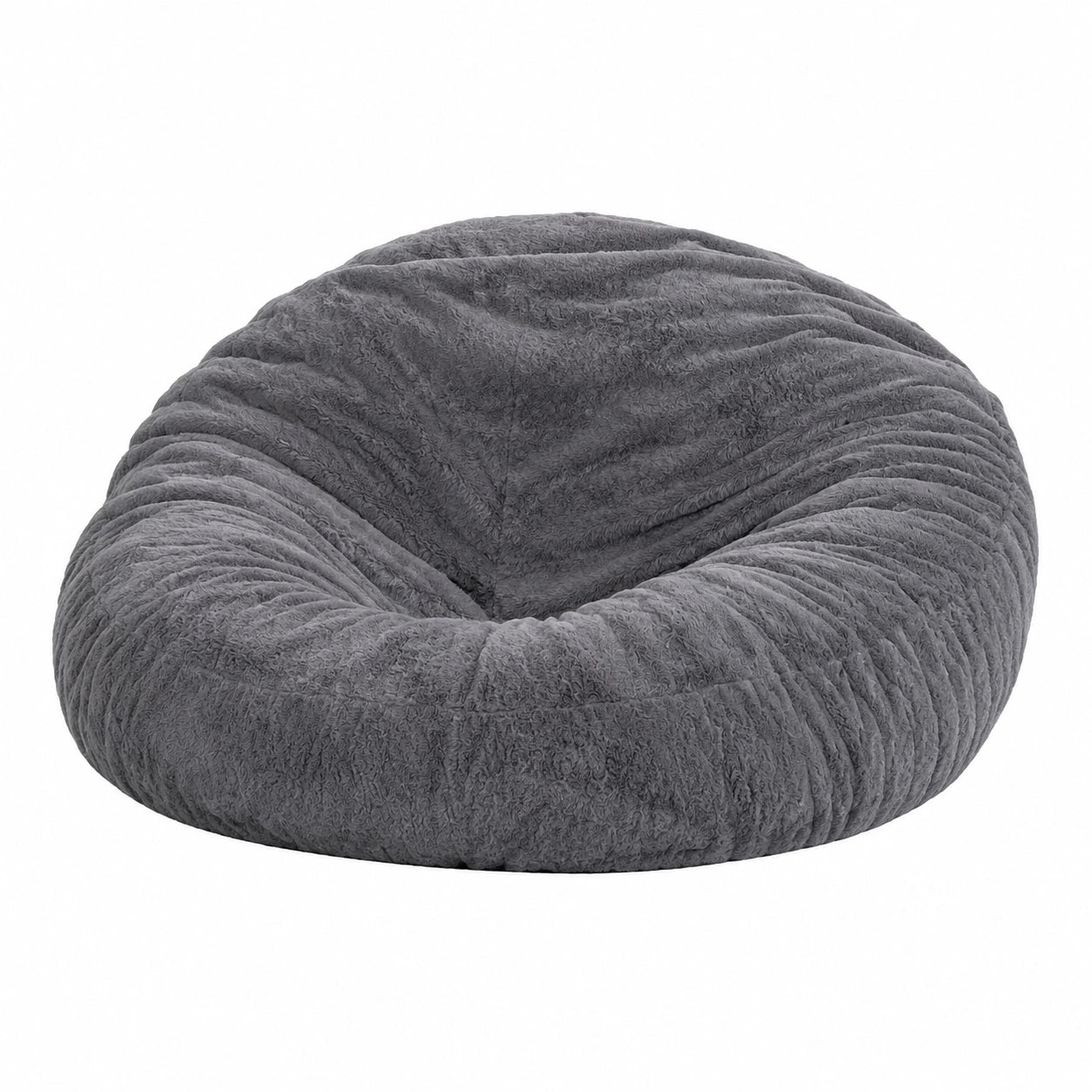 MAXYOYO Bequemer Sitzsack in Holzkohle mit weichem Plüschbezug - Perfekt für Erwachsene und Paare, 180x180 cm
